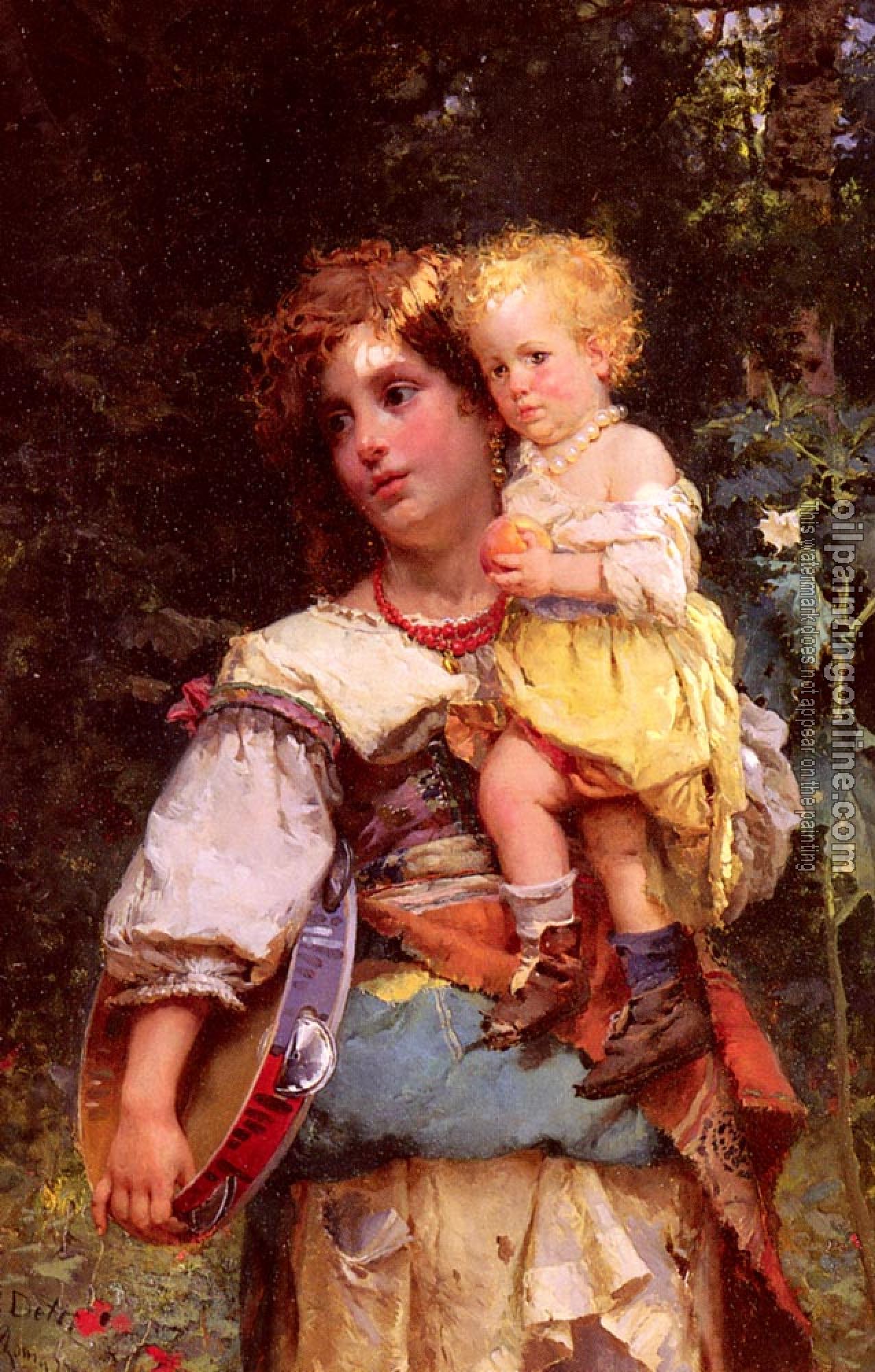 Detti, Cesare-Auguste - Gypsy Woman and Child